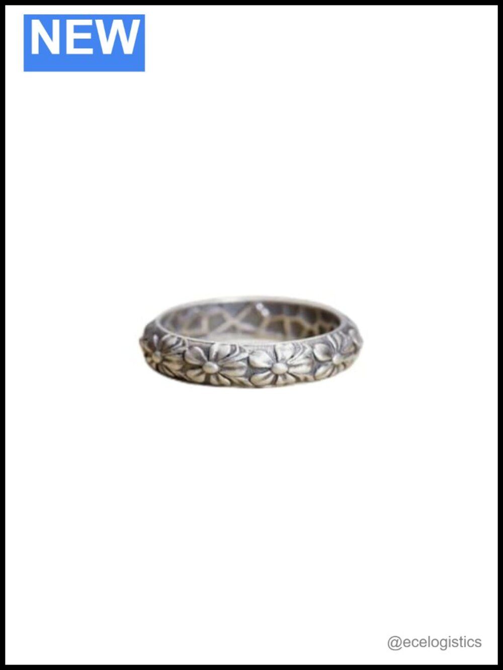 Sterling Silver Vintage Floral Stacking Rings for Women Handmade Jewelry